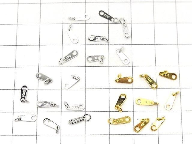 Chain Tag with Silver925 Jump Ring [No coating][Rhodium Plated][18KGP] 4pcs
