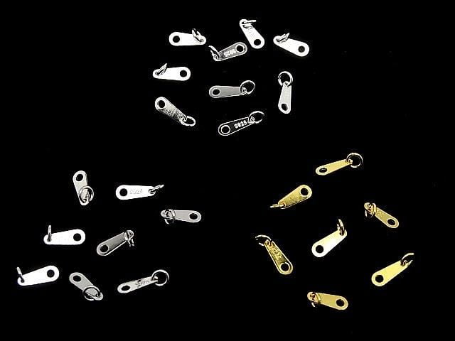 Chain Tag with Silver925 Jump Ring [No coating][Rhodium Plated][18KGP] 4pcs