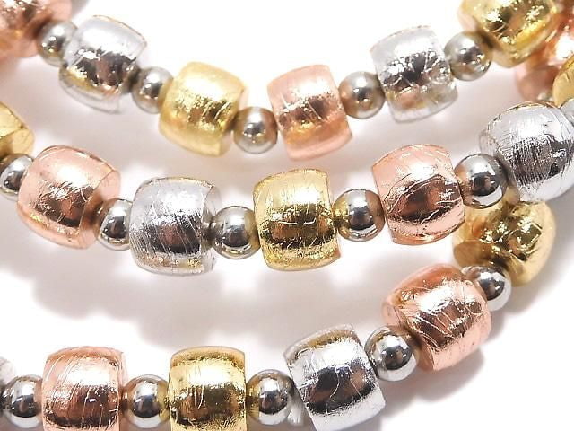 [Video] Meteorite (Altai meteorite) Rondelle 7x7x5mm Multicolor Bracelet