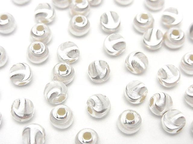 Silver925 Line Carved Round (Cat's Eye beads) [2.5mm][3mm][4mm][5mm][6mm][8mm] No coating 2pcs
