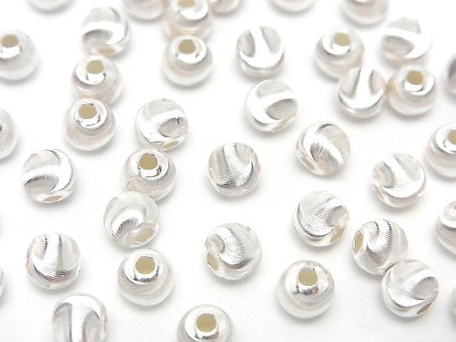 Silver925 Line Carved Round (Cat's Eye beads) [2.5mm][3mm][4mm][6mm][8mm] No coating 2pcs