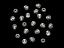 Silver925 Line Carved Round (Cat's Eye beads) [2.5mm][3mm][4mm][5mm][6mm][8mm] Rhodium Plated 2pcs