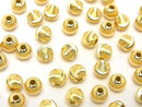 Silver925 Line Carved Round (Cat's Eye beads) [2.5mm][3mm][4mm][5mm][6mm][8mm] 18KGP 2pcs