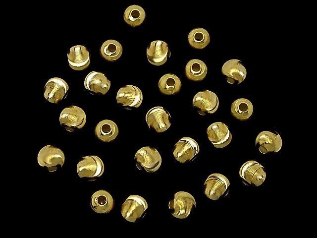 Silver925 Line Carved Round (Cat's Eye beads) [2.5mm][3mm][4mm][5mm][6mm][8mm] 18KGP 2pcs