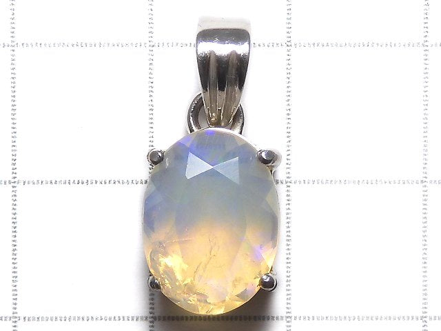 [Video][One of a kind] High Quality Opal AAA Faceted Pendant Silver925 NO.97