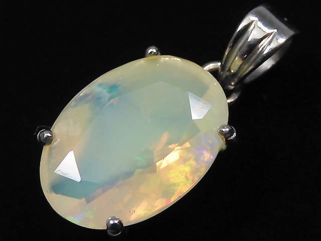 [Video][One of a kind] High Quality Opal AAA Faceted Pendant Silver925 NO.102