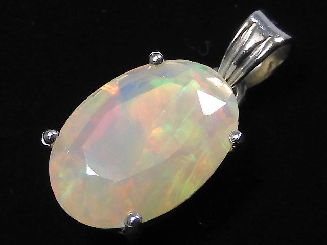 [Video][One of a kind] High Quality Opal AAA Faceted Pendant Silver925 NO.104