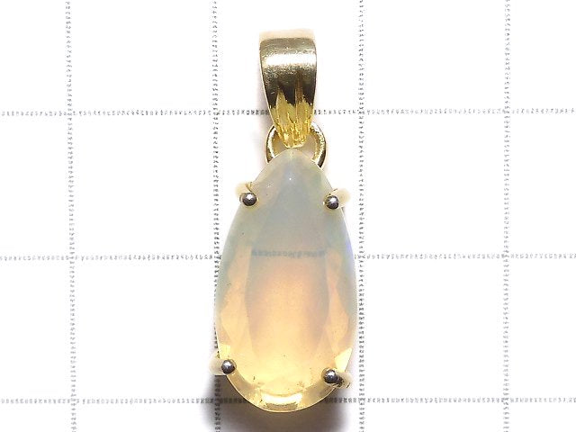 [Video][One of a kind] High Quality Opal AAA Faceted Pendant 18KGP NO.110