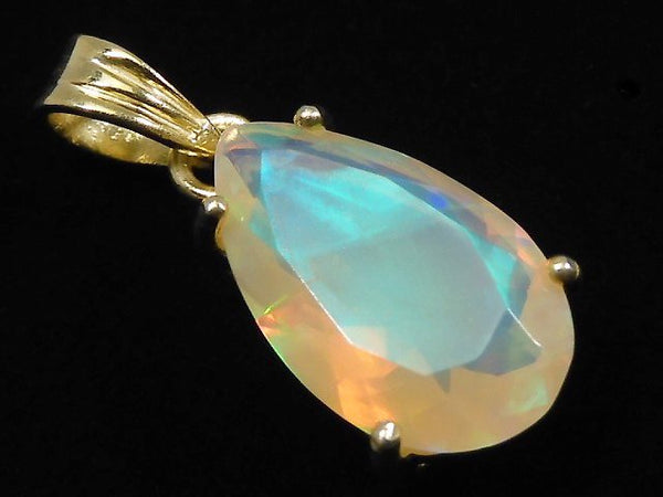 [Video][One of a kind] High Quality Opal AAA Faceted Pendant 18KGP NO.111