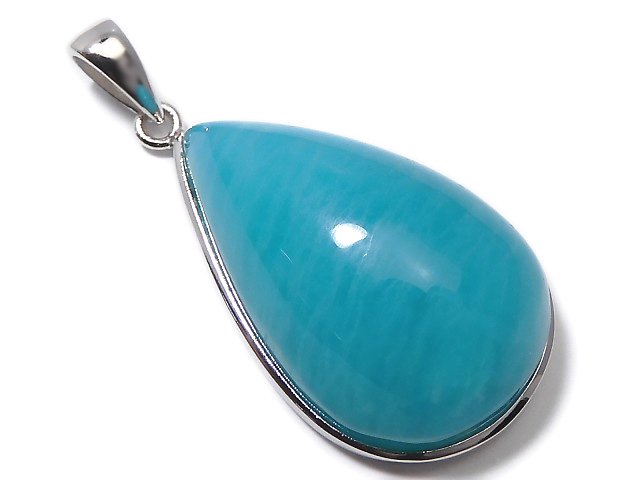 [Video][One of a kind] Amazonite Silica AA++ Pendant Silver925 NO.123