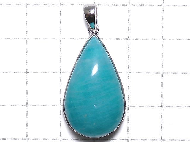 [Video][One of a kind] Amazonite Silica AA++ Pendant Silver925 NO.124