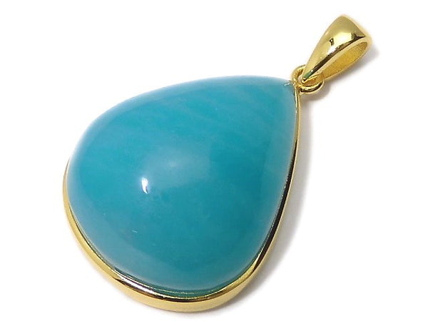 [Video][One of a kind] Amazonite Silica AA++ Pendant 18KGP NO.127