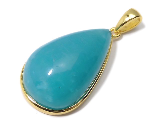 [Video][One of a kind] Amazonite Silica AA++ Pendant 18KGP NO.130