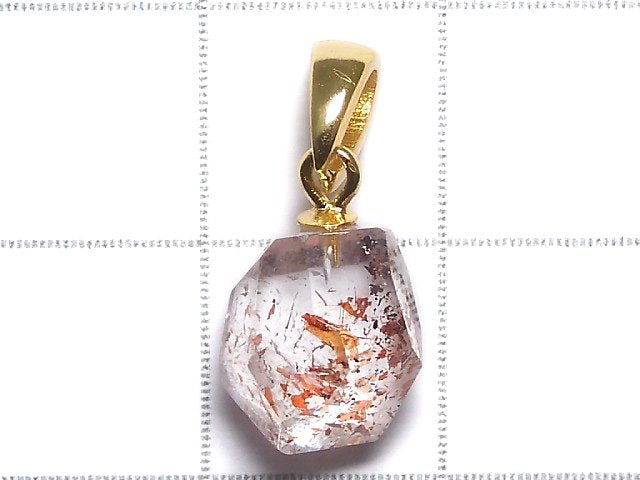 [Video][One of a kind] High Quality Lepidocrocite in Quartz AAA Pendant 18KGP NO.22