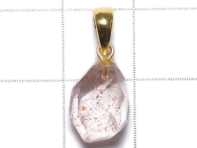 [Video][One of a kind] High Quality Lepidocrocite in Quartz AAA Pendant 18KGP NO.23