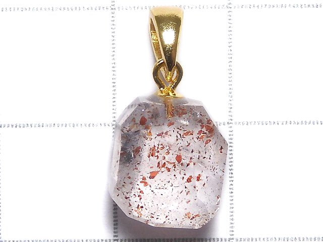 [Video][One of a kind] High Quality Lepidocrocite in Quartz AAA Pendant 18KGP NO.24