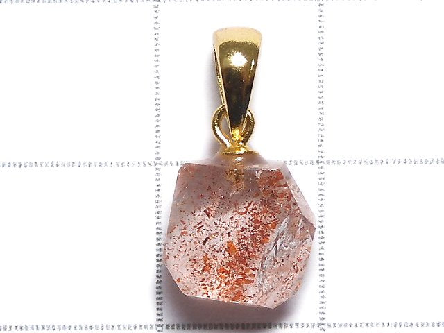 [Video][One of a kind] High Quality Lepidocrocite in Quartz AAA Pendant 18KGP NO.25