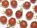[Video] Red Agate Fruit Charm [Strawberry] 3pcs