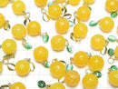 [Video] Yellow color Agate Fruit Charm [Grapefruit] 3pcs