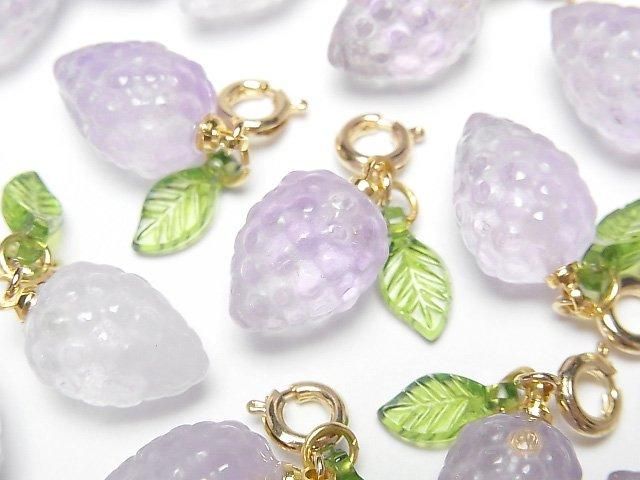 [Video]Amethyst AA++ Fruit Charm [Grape] 3pcs