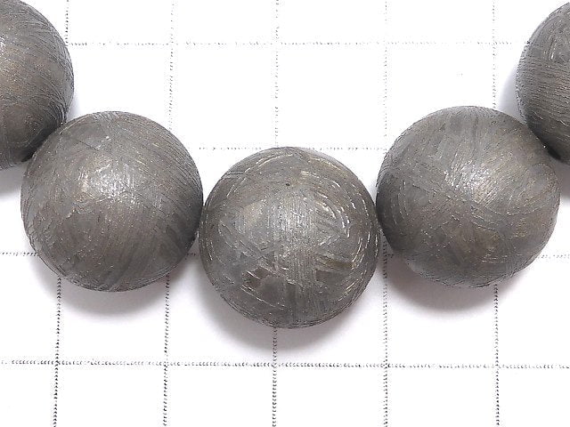 [Video][One of a kind] Meteorite (Muonionalusta) Round 16mm Natural color Bracelet NO.2