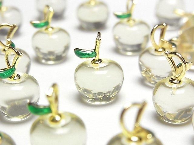 [Video]Lemon Quartz AAA- Fruit Charm [Apple] 3pcs