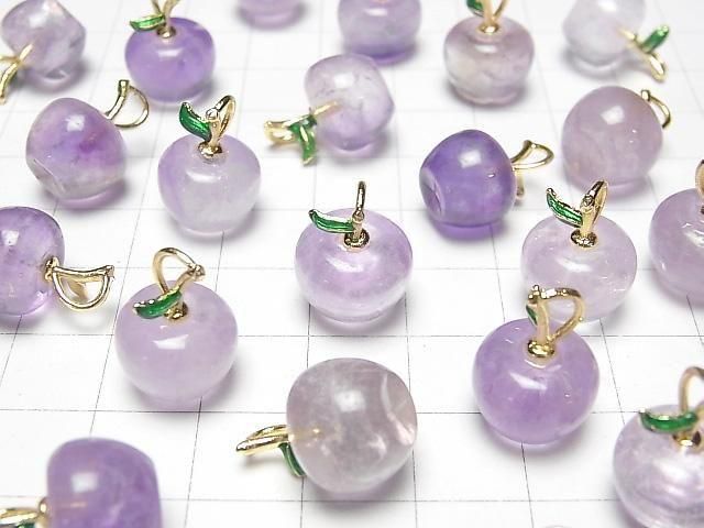 [Video]Amethyst AA++ Fruit Charm [Apple] 3pcs