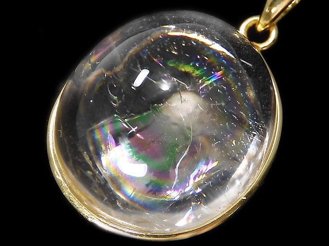 [Video][One of a kind] Iris Quartz AAA- Pendant 18KGP NO.90