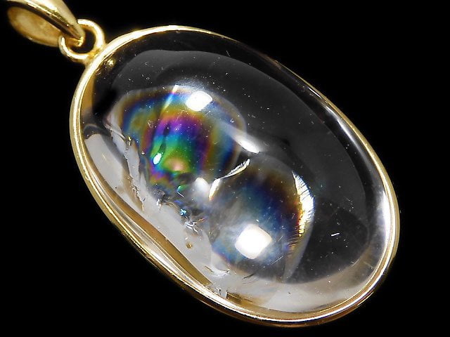 [Video][One of a kind] Iris Quartz AAA- Pendant 18KGP NO.91