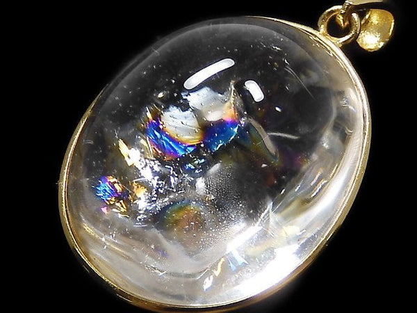 [Video][One of a kind] Iris Quartz AAA- Pendant 18KGP NO.93