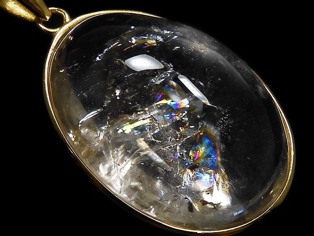 [Video][One of a kind] Iris Quartz AAA- Pendant 18KGP NO.95