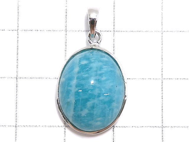 [Video][One of a kind] Amazonite AAA- Pendant Silver925 NO.21