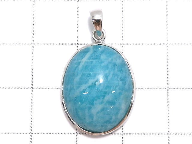 [Video][One of a kind] Amazonite AAA- Pendant Silver925 NO.24