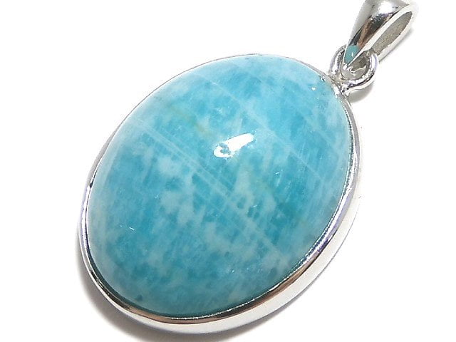 [Video][One of a kind] Amazonite AAA- Pendant Silver925 NO.25