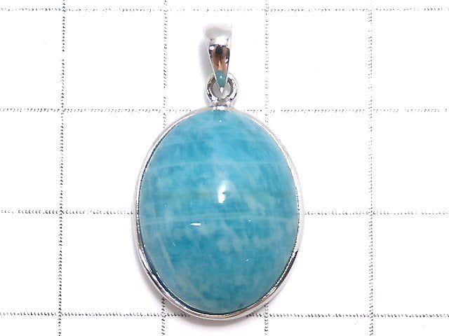 [Video][One of a kind] Amazonite AAA- Pendant Silver925 NO.25