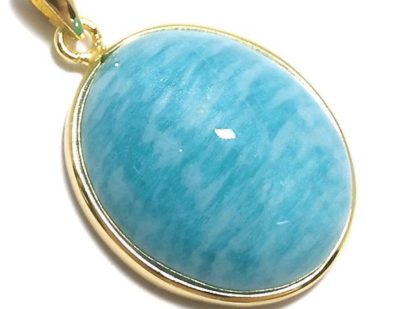 [Video][One of a kind] Amazonite AAA- Pendant 18KGP NO.41