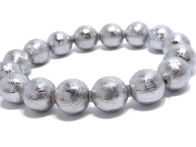 [Video][One of a kind] Meteorite (Muonionalusta) Round 12mm Bracelet NO.9