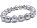 [Video][One of a kind] Meteorite (Muonionalusta) Round 10mm Bracelet NO.6