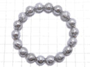 [Video][One of a kind] Meteorite (Muonionalusta) Round 10mm Bracelet NO.7