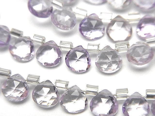 [Video]High Quality Pink Amethyst AAA Chestnut Faceted Briolette 6x6mm half or 1strand (28pcs)