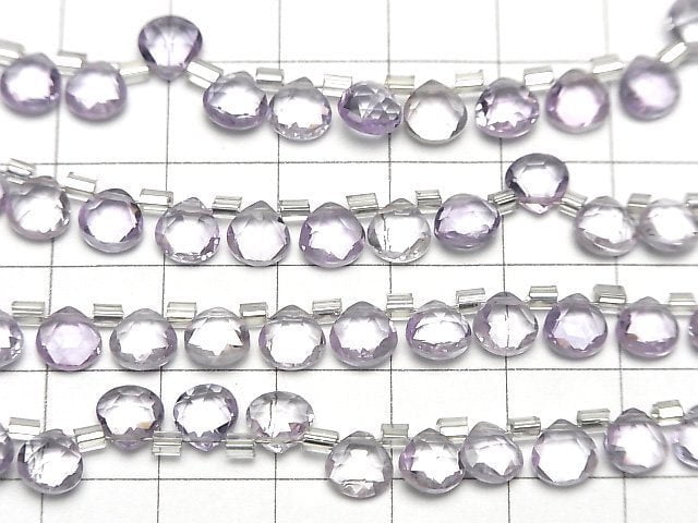 [Video]High Quality Pink Amethyst AAA Chestnut Faceted Briolette 6x6mm half or 1strand (28pcs)