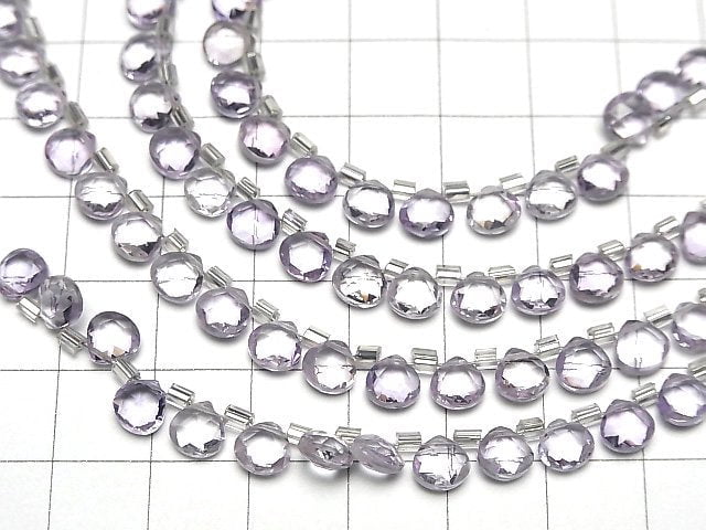 [Video]High Quality Pink Amethyst AAA Chestnut Faceted Briolette 6x6mm half or 1strand (28pcs)