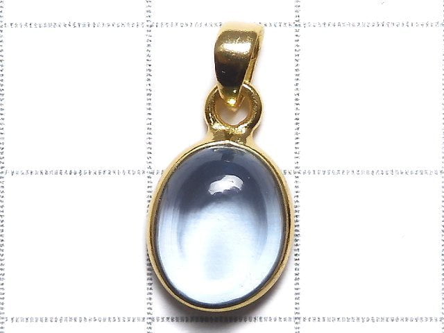 [Video][One of a kind] High Quality Sky Blue Topaz AAA Pendant 18KGP NO.131