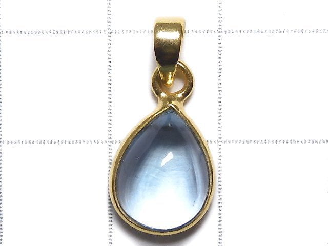 [Video][One of a kind] High Quality Sky Blue Topaz AAA Pendant 18KGP NO.134