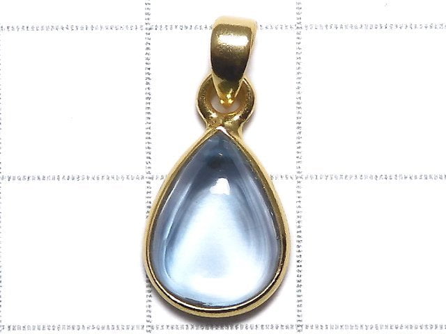 [Video][One of a kind] High Quality Sky Blue Topaz AAA Pendant 18KGP NO.136