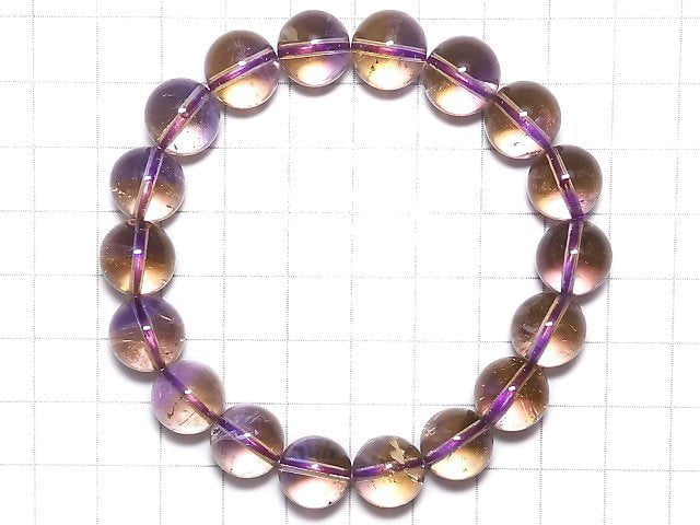 [Video][One of a kind] High Quality Ametrine AA++ Round 11.5mm Bracelet NO.17