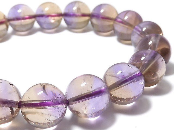 [Video][One of a kind] High Quality Ametrine AA++ Round 11.5mm Bracelet NO.18