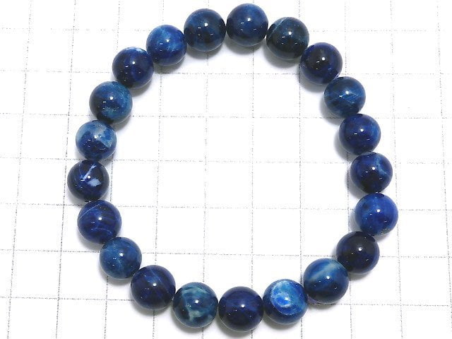 [Video][One of a kind] Lazulite Round 9mm Bracelet NO.56