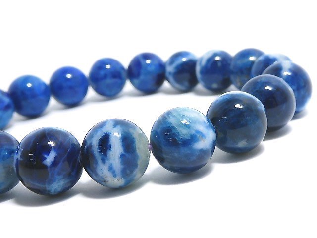 [Video][One of a kind] Lazulite Round 9.5mm Bracelet NO.59