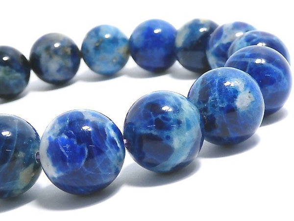 [Video][One of a kind] Lazulite Round 12mm Bracelet NO.64